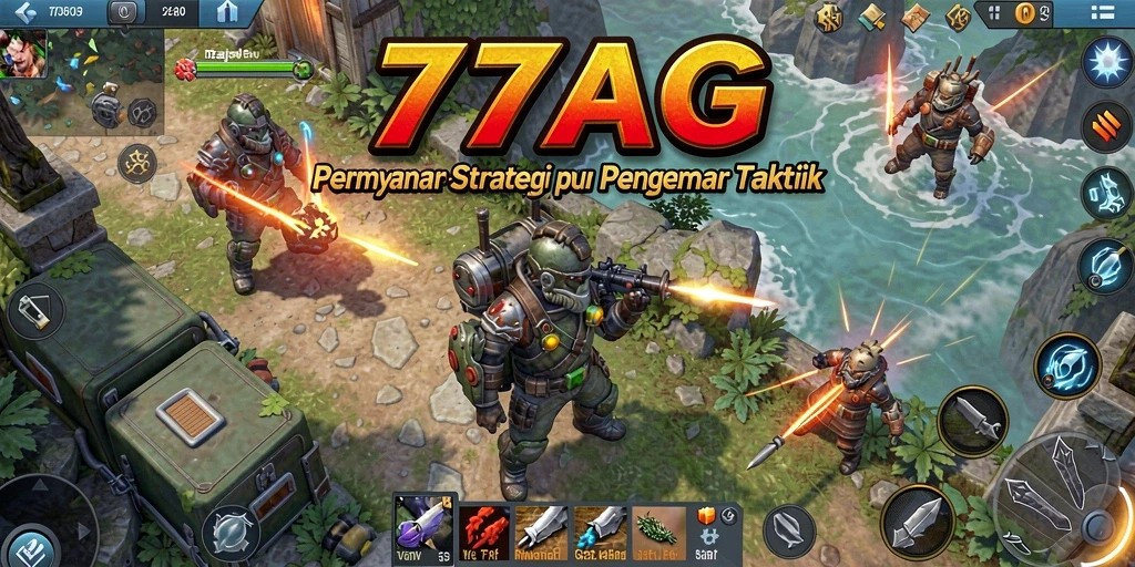 Screenshot gameplay 77AG yang menunjukkan aksi strategi yang mendebarkan.