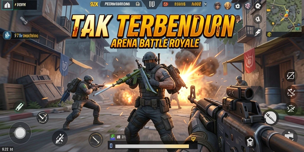 Gameplay seru 9ZK dalam pertempuran Battle Royale.