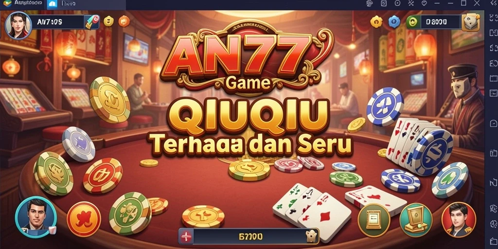 Screenshot utama AN777 menampilkan momen seru saat bermain QiuQiu.