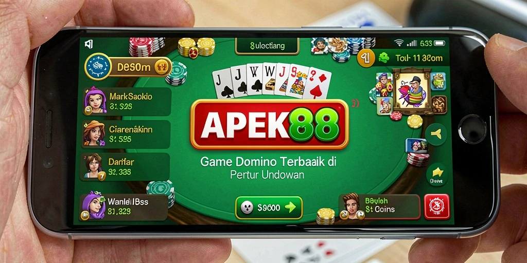 Screenshot APEK88 yang menunjukkan gameplay seru Domino.