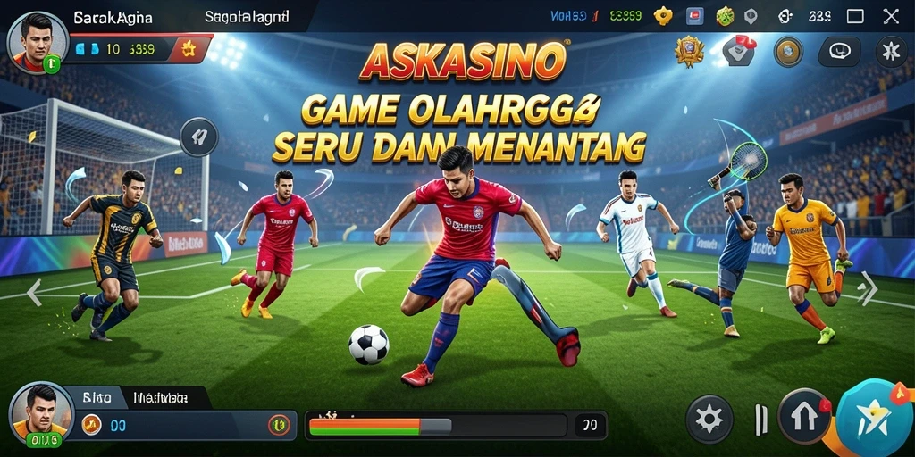 Screenshot gameplay ASKASINO yang menunjukkan aksi olahraga seru.