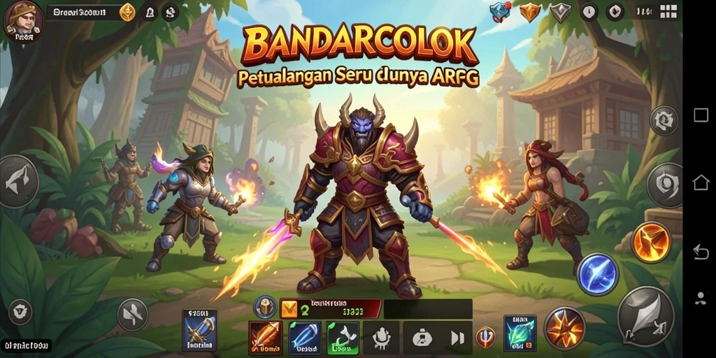 Screenshot gameplay menarik dari BANDARCOLOK yang menunjukkan pertarungan seru.