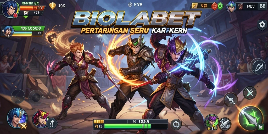 Tangkapan layar gameplay BIOLABET dengan pertarungan seru antara karakter.