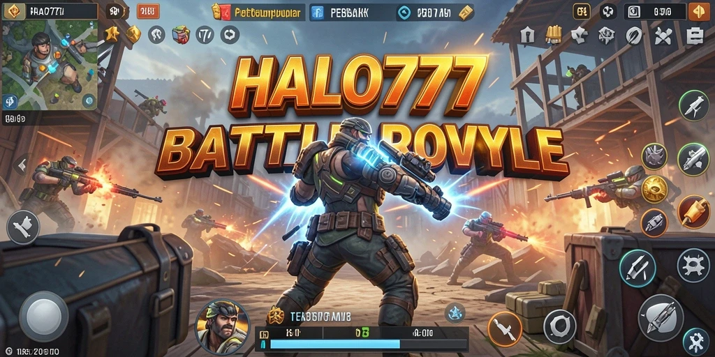 Gameplay menegangkan HALO777 dalam aksi pertempuran Battle Royale.