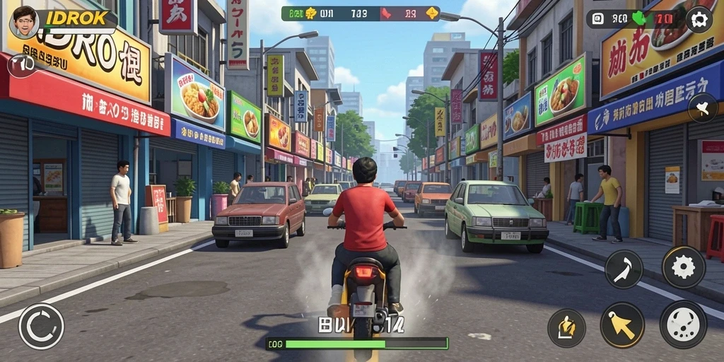Gameplay menarik IDROK dengan balapan seru dan grafis menakjubkan.
