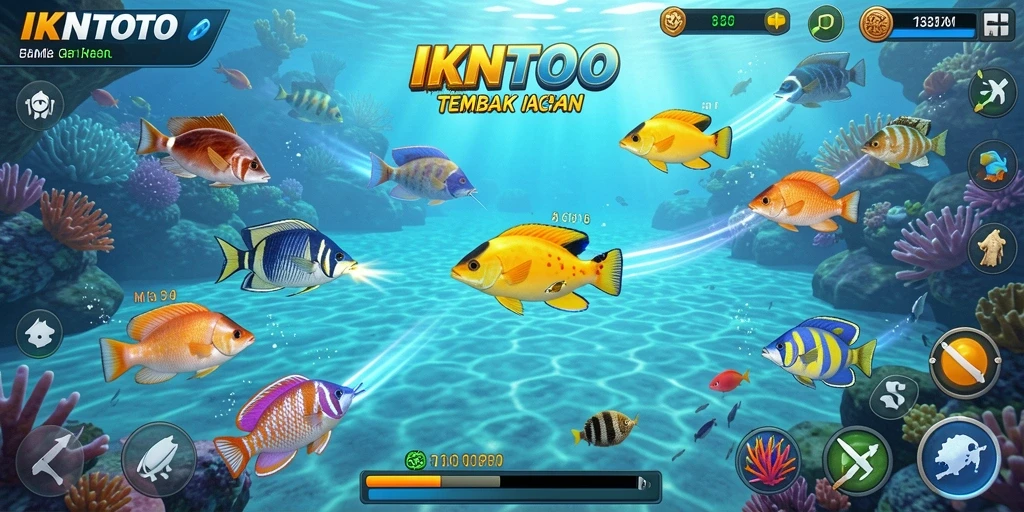 Screenshot gameplay IKNTOTO menampilkan aksi seru menembak ikan.