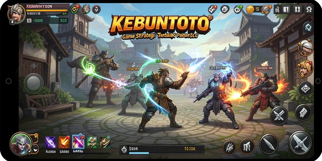 Tangkapan layar menampilkan pertempuran mendebarkan dalam KEBUNTOTO.