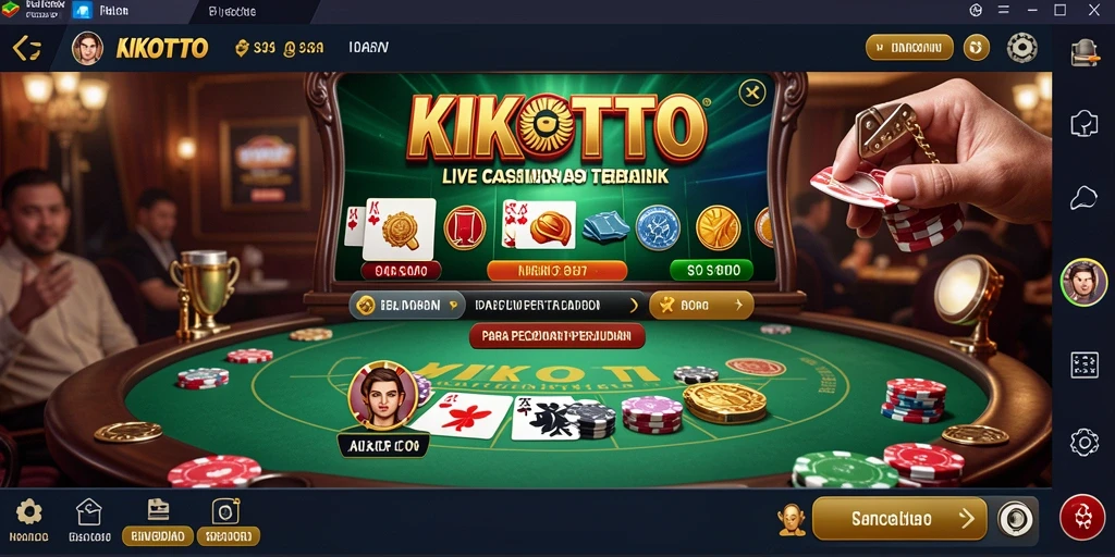 Tampilan utama gameplay KIKOTOTO dengan dealer langsung dan interaksi pemain.
