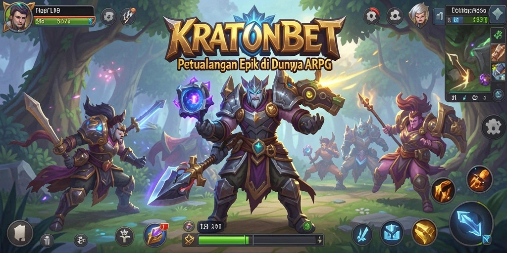 Tampilan menakjubkan dari gameplay ARPG di KRATONBET.