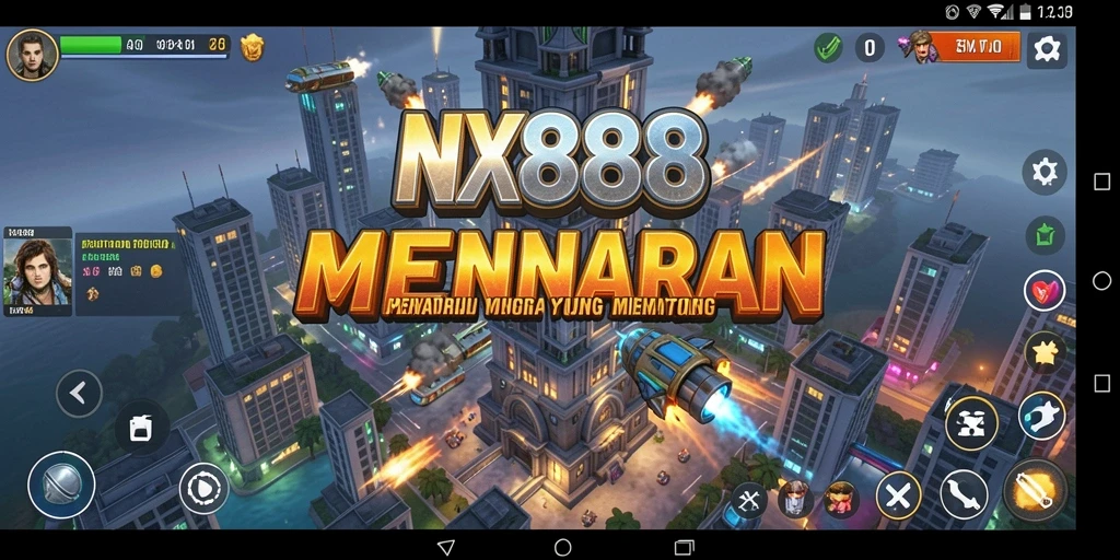 Tampilan gameplay menara pertahanan yang mendebarkan dan penuh aksi.