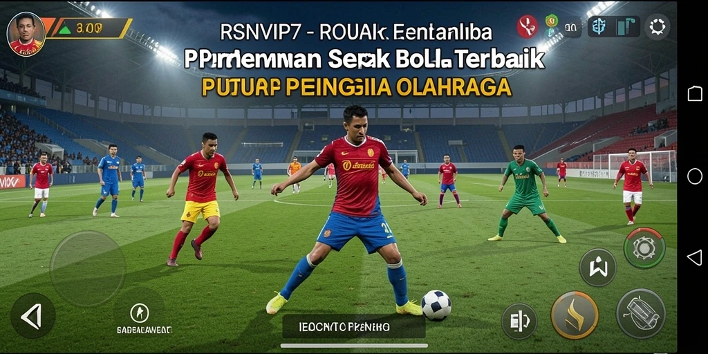 Tangkapan layar RSNVIP7 menampilkan aksi seru dari permainan sepak bola.