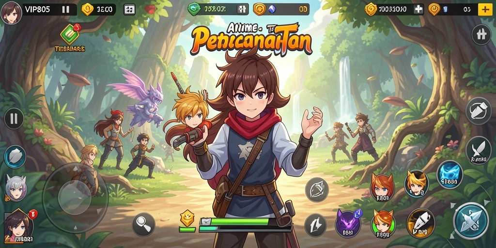 Screenshot gameplay VIP805 menampilkan aksi karakter anime yang menakjubkan.