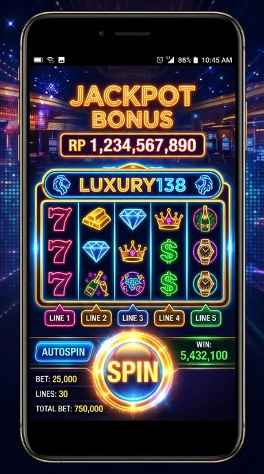 Tampilan utama aplikasi luxury138 dengan berbagai kategori.
